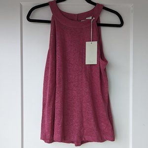 NWT JOIE PINK LINEN SLEEVELESS TOP - PINK - 100% LINEN!! TIMELESS